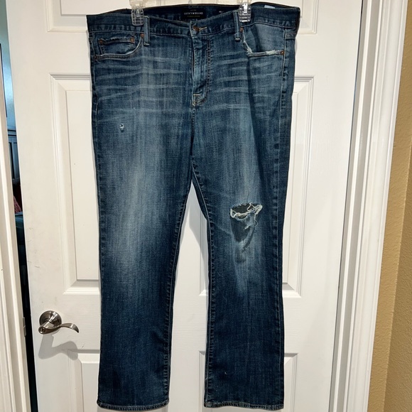 LUCKY BRAND Mens 361 Vintage Straight Distressed Denim Jean 40 x 32 - Picture 1 of 9